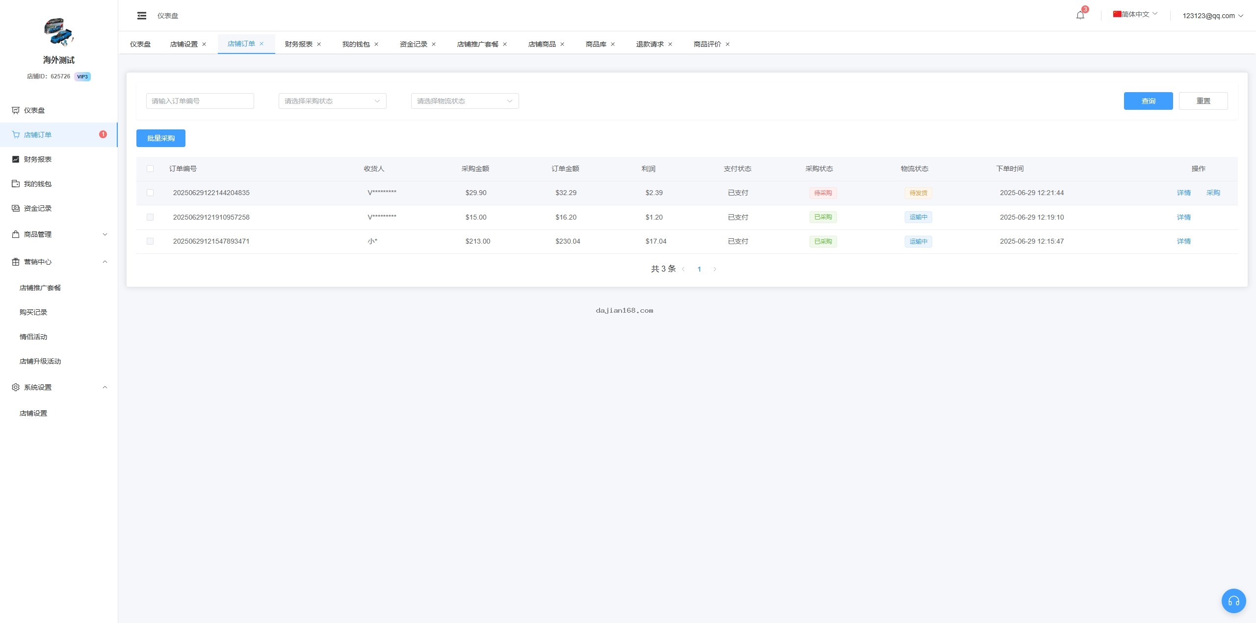 Backend management