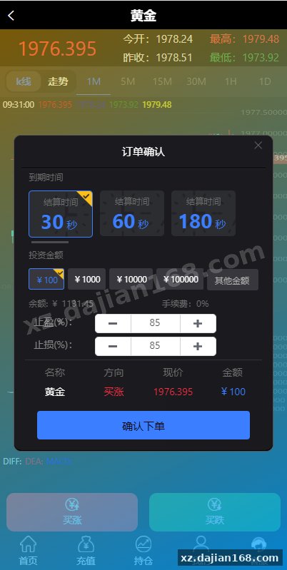 微盘外汇投资系统/余额宝/K线正常/USDT支付-系统演示站