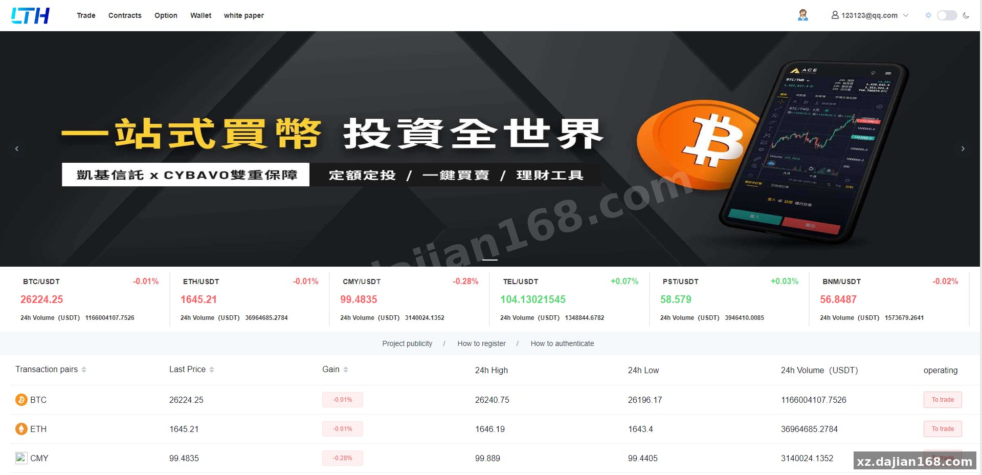 海外交易所系统/币币交易/合约交易所/全开源-系统演示站