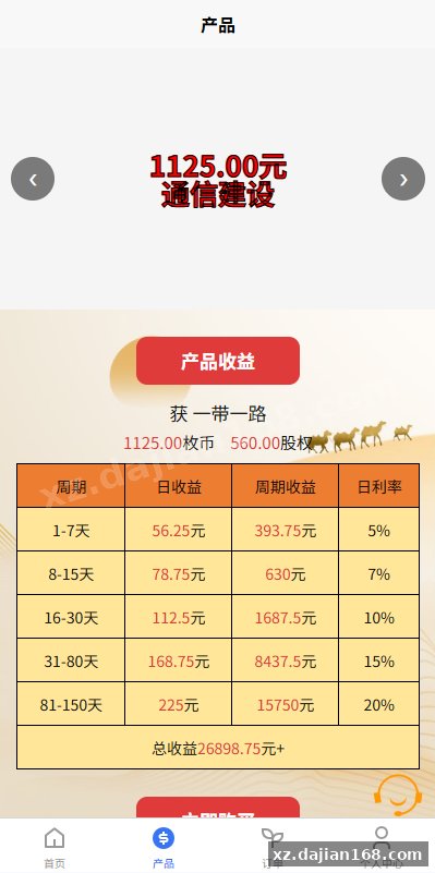 新UI投资理财系统/一路一带投资/签到/邀请返利-系统演示站